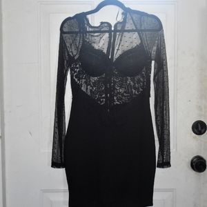 Black lace dress